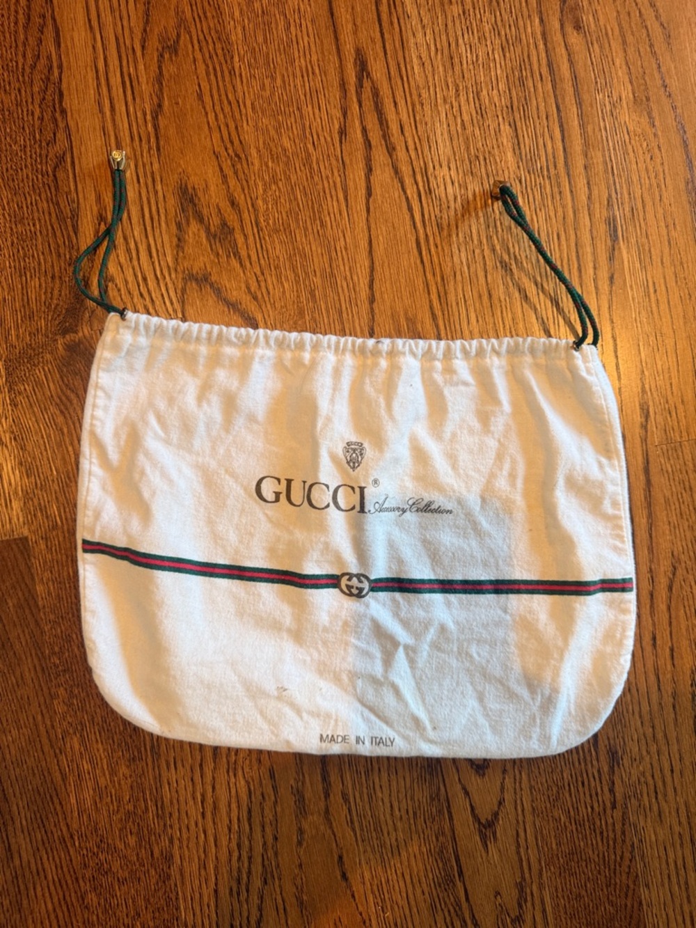Gucci designer vintage 80’s Cotton Dust bag